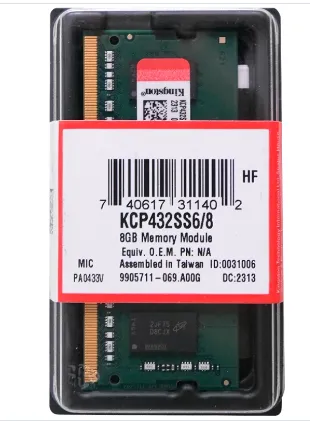 MEMORIA RAM PARA PORTÁTIL KINGSTON 8GB DDR4 SODIMM 2133